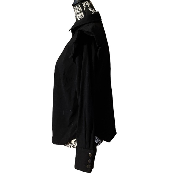 Bar III Ruffle Shoulder Blouse - Picture 3 of 8